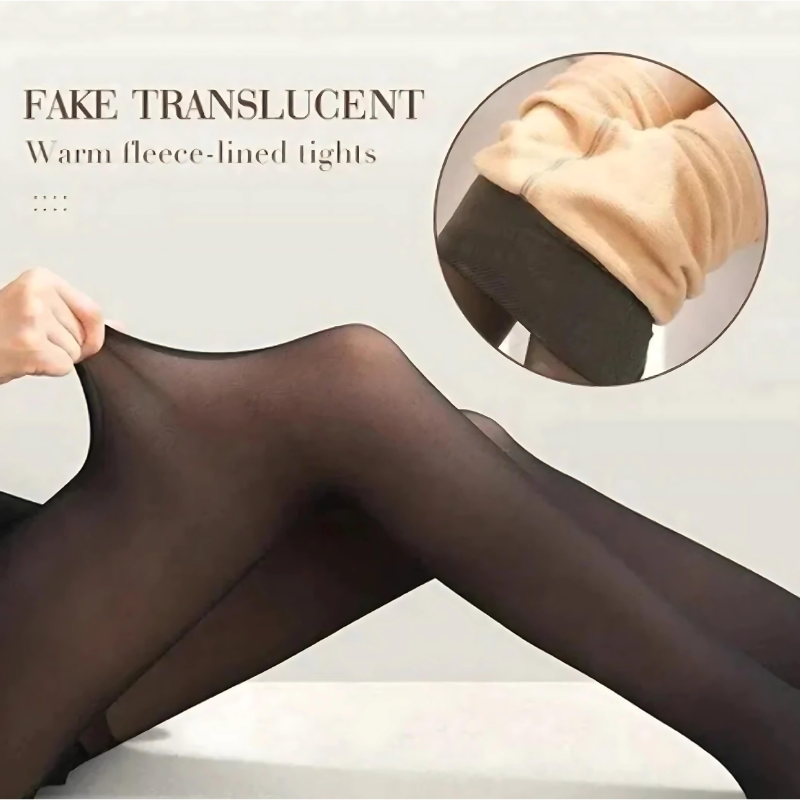 FrostVeil™ | Fleece-Lined Sheer Tights